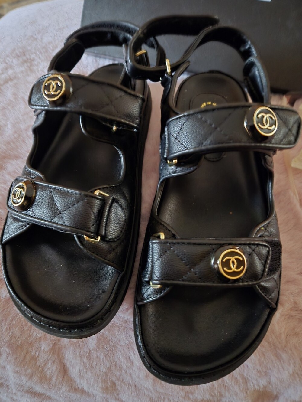 Chanel women sandals,size 40,new  ,black  color